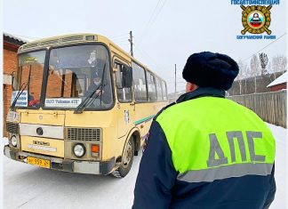 Сотрудники Госавтоинспекции устанавливают обстоятельства происшествия с участием пассажирского автобуса, произошедшего сегодня в поселке Новохайский.