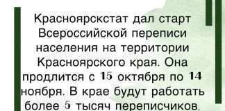 В Красноярском крае началась перепись населения.