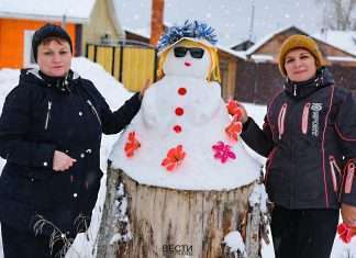 «Снеговикомания» в Богучанах. Когда неприглядные пни превращаются в скульптуры.
