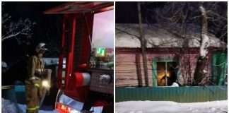 В Заледеево пожарный спас человека.