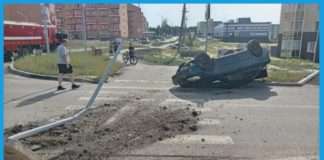 В Богучанском районе нетрезвый водитель опрокинул автомобиль.